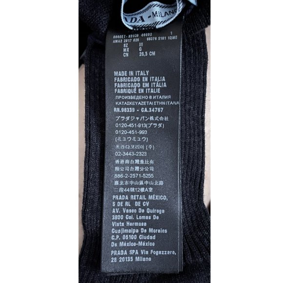 NWT PRADA Authentic Women Gray Socks Sparkling Decoration Size III - Picture 7 of 10